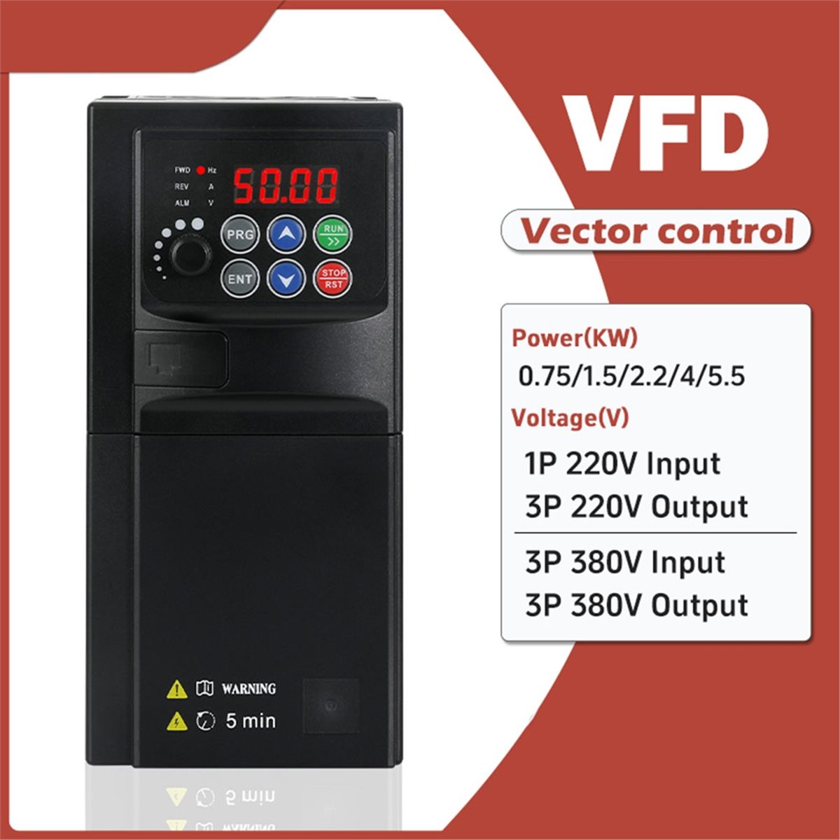 Variable Frequency Drive 3 Phase 380V - A10I 1.5/2.2 KW Przetwornica częstotliwości VFD