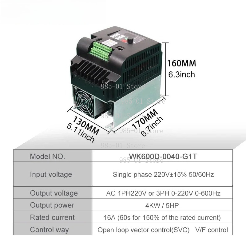 Vfd 2.2Kw Single Phase 220V - Jednofazowy falownik VFD do sterowania prędkością