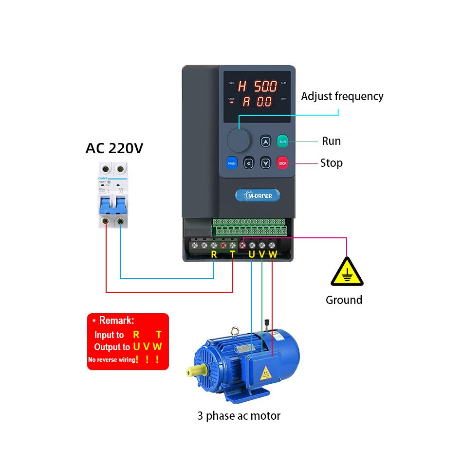Vfd 2.2Kw Single Phase 220V - Jednofazowe napędy VFD 220V 1 KM