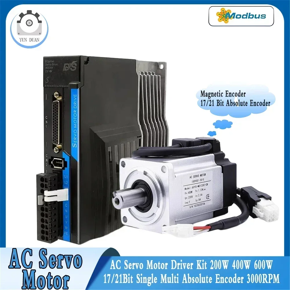 Servo Motor 400W With Driver - Zestaw sterownika serwomotoru AC 220 V