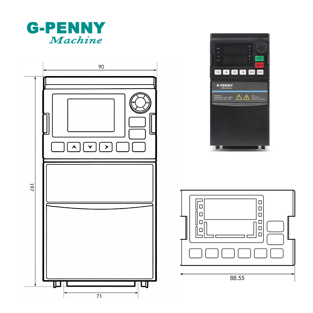 Vfd 1.5Kw 220V Vector Control - G-penny 220V 1,5kW/2,2kW wektorowy falownik YL42,