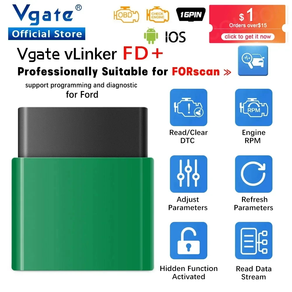 Vgate vLinker FD ELM327 FORSca – Vfd With Brake Resistor recenzja i cena