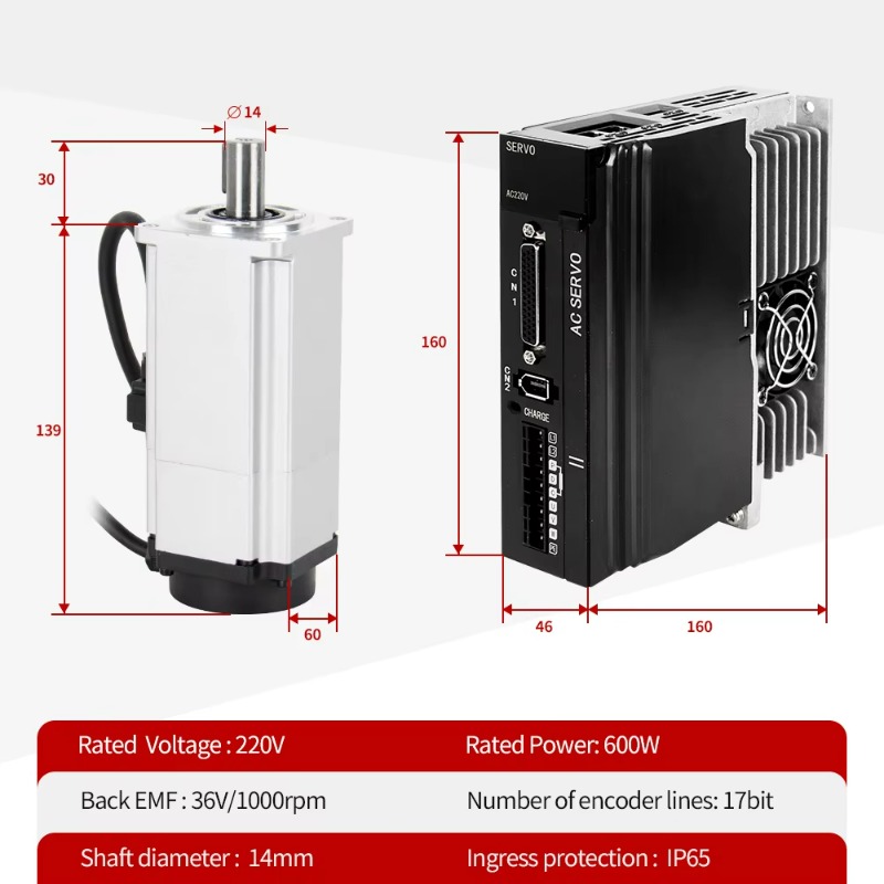 Silnik serwo AC 60ST, 3000 obr – Servo Motor 400W With Driver recenzja i cena