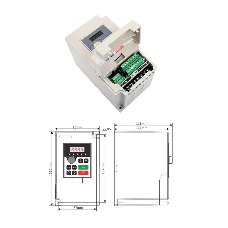 220v 1,5kw VFD Napęd o zmienne – Vfd 1.5Kw 220V Vector Control recenzja i cena