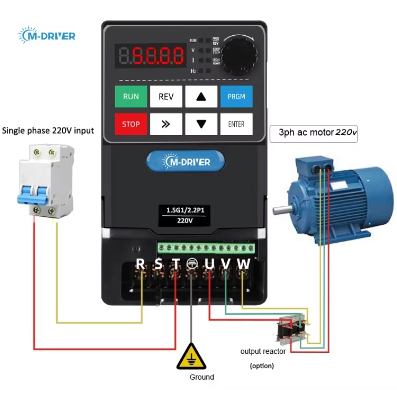 Jednofazowy przetwornik często – Vfd 1.5Kw 220V Vector Control recenzja i cena