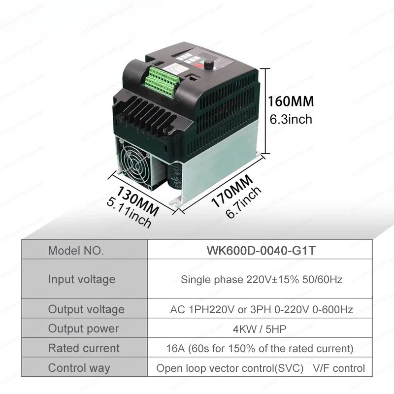 Falownik częstotliwości 2.2KW  – Vfd 2.2Kw Single Phase 220V recenzja i cena