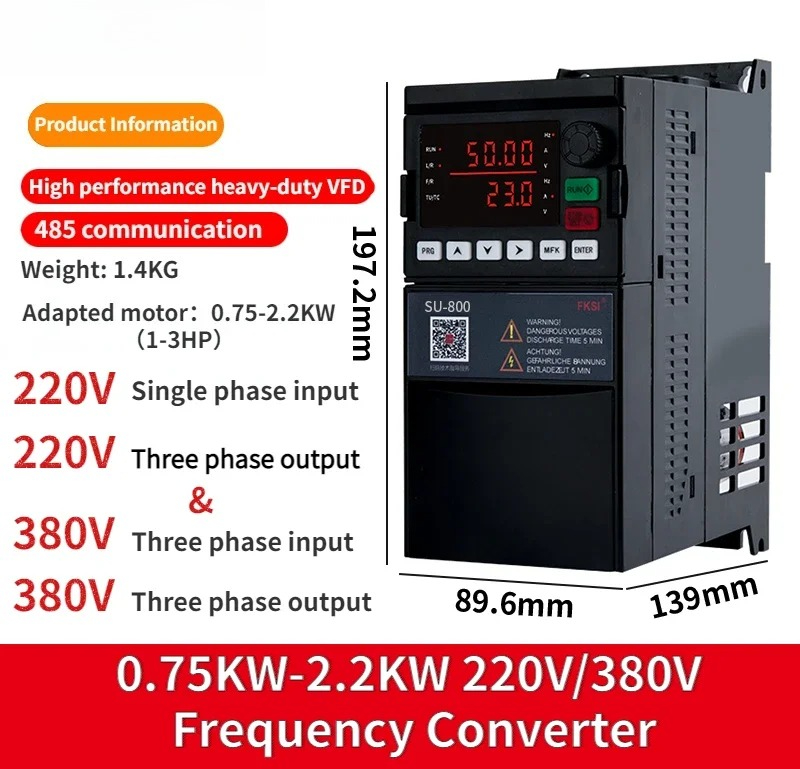 Przetwornica częstotliwości do – Variable Frequency Drive 3 Phase 380V recenzja i cena