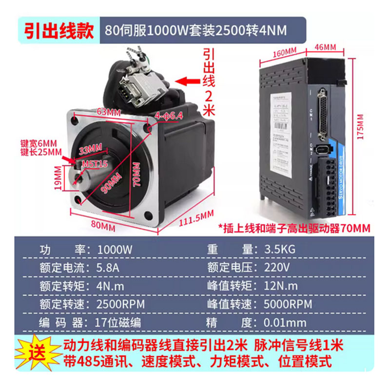 Enkoder inkrementalny 17-bitow – Servo Driver 750W Ac Servo Motor recenzja i cena